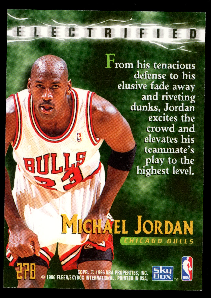 MICHAEL JORDAN 1995-96 SkyBox Premium Electrified #278 Bulls