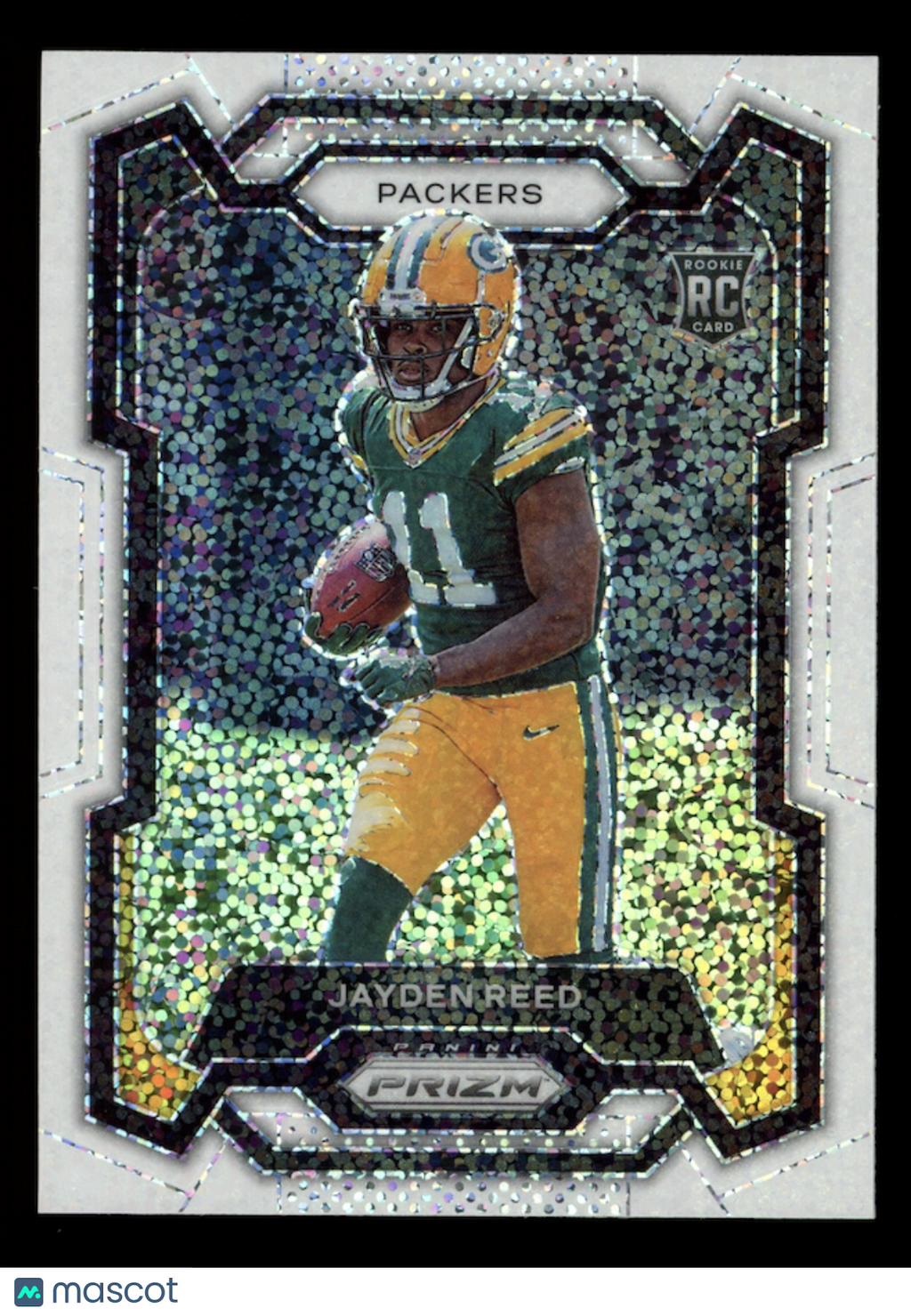 JAYDEN REED 2023 Panini Prizm Rookie White Sparkle SSP #334 Packers