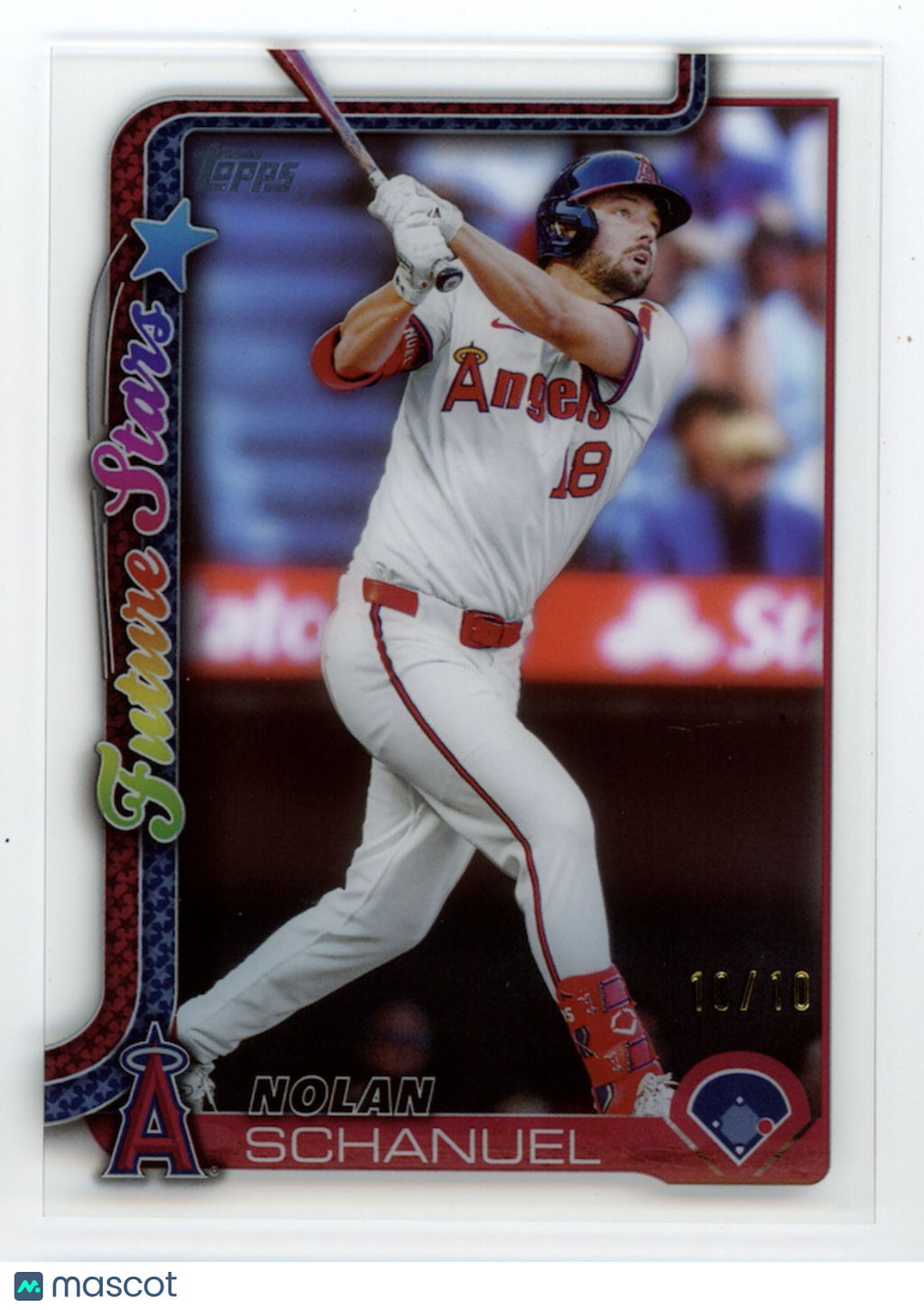 NOLAN SCHANUEL 2025 Topps Series 1 Future Stars Clear Acetate /10 #210 Angels