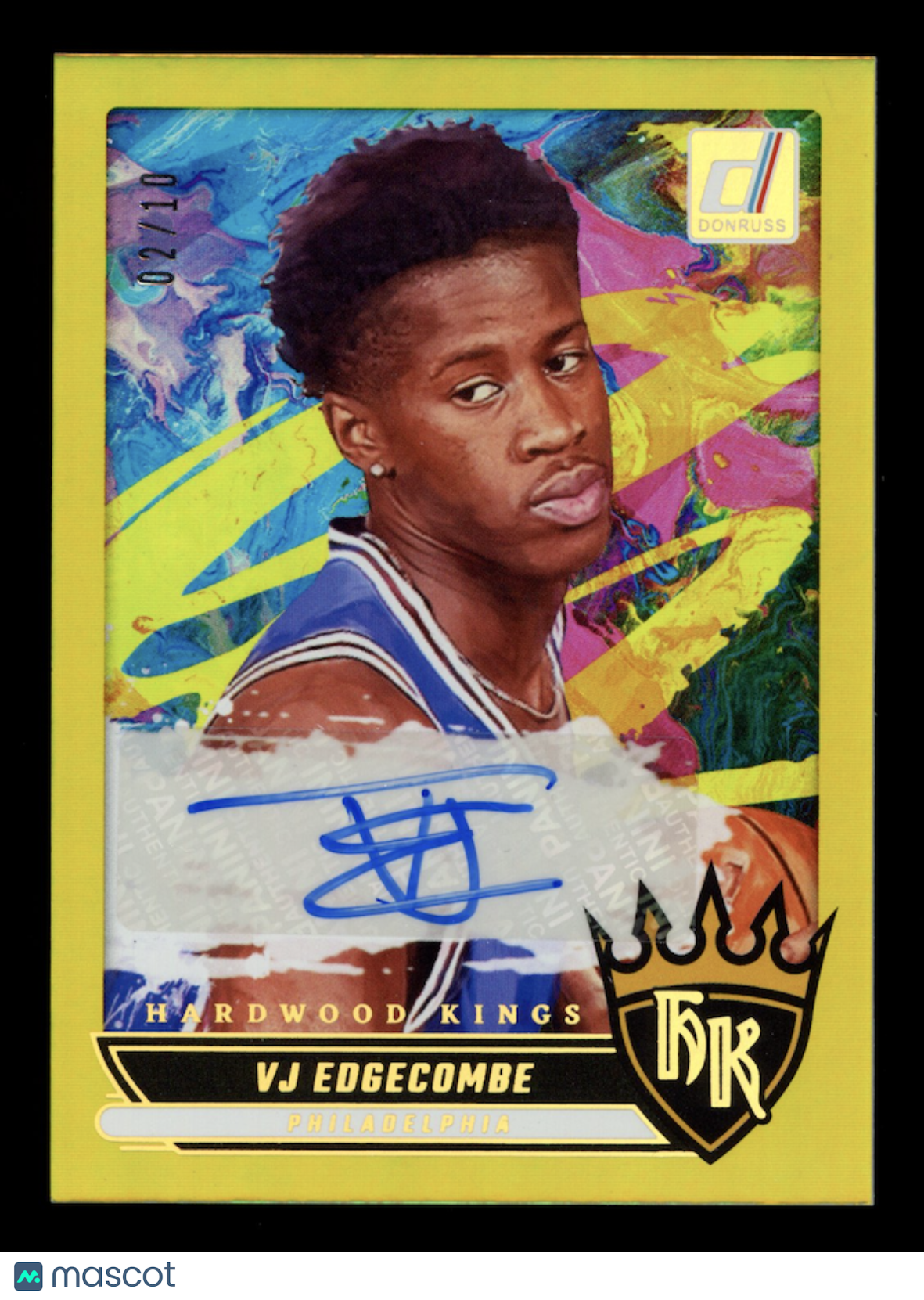 VJ EDGECOMBE 2025-26 Panini Donruss Hardwood Kings Rookie Auto Gold /10 #HWK-VJE