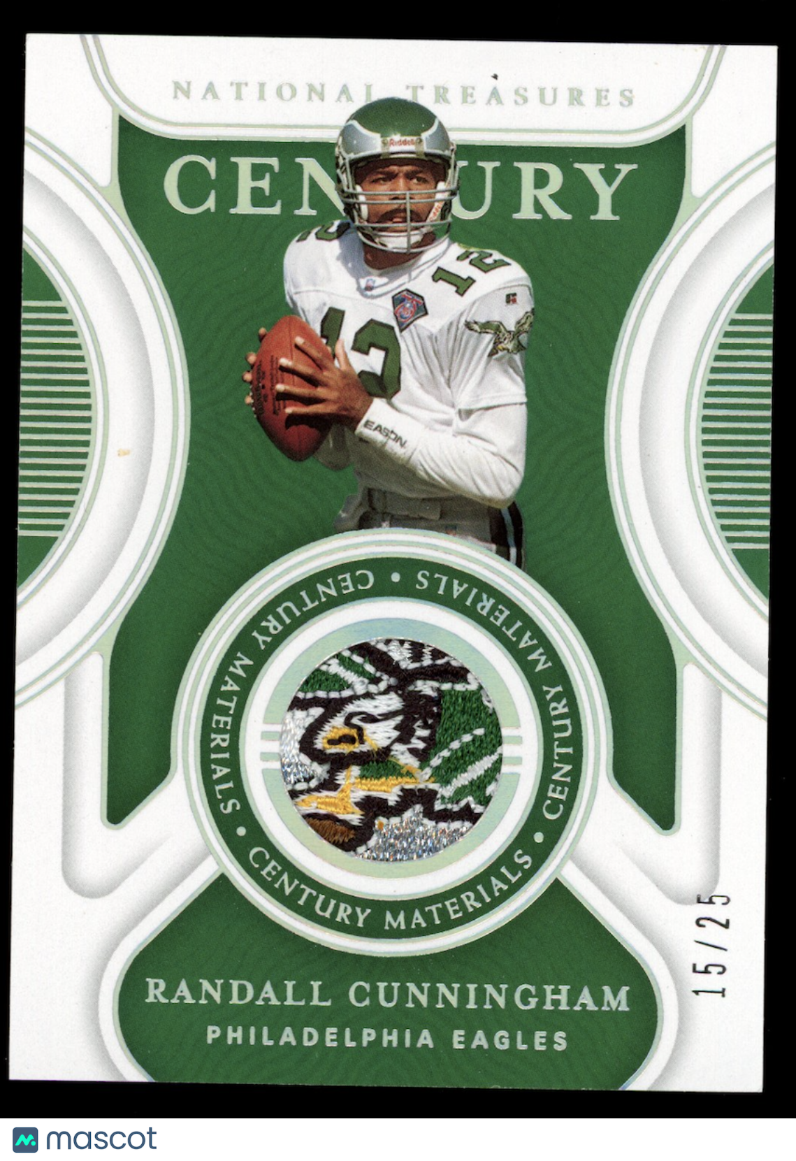 RANDALL CUNNINGHAM 2022 National Treasures Century Materials Patch Silver /25