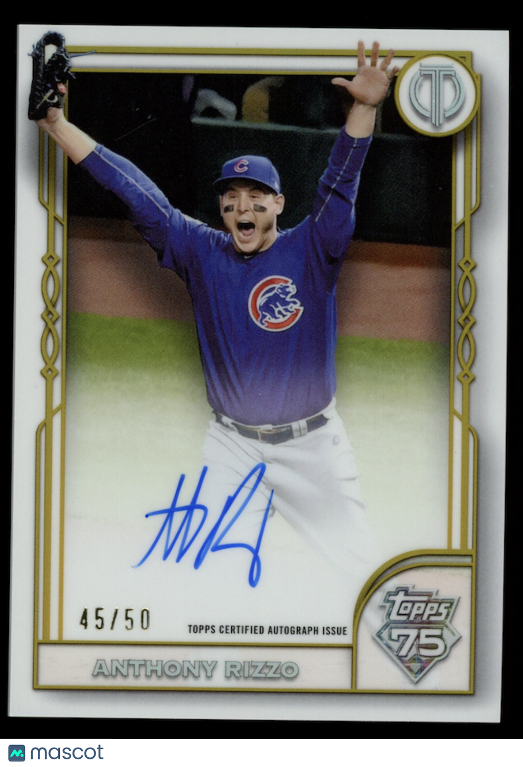 ANTHONY RIZZO 2026 Topps Tribute to Topps Auto Gold /50 #TRT-AR Cubs