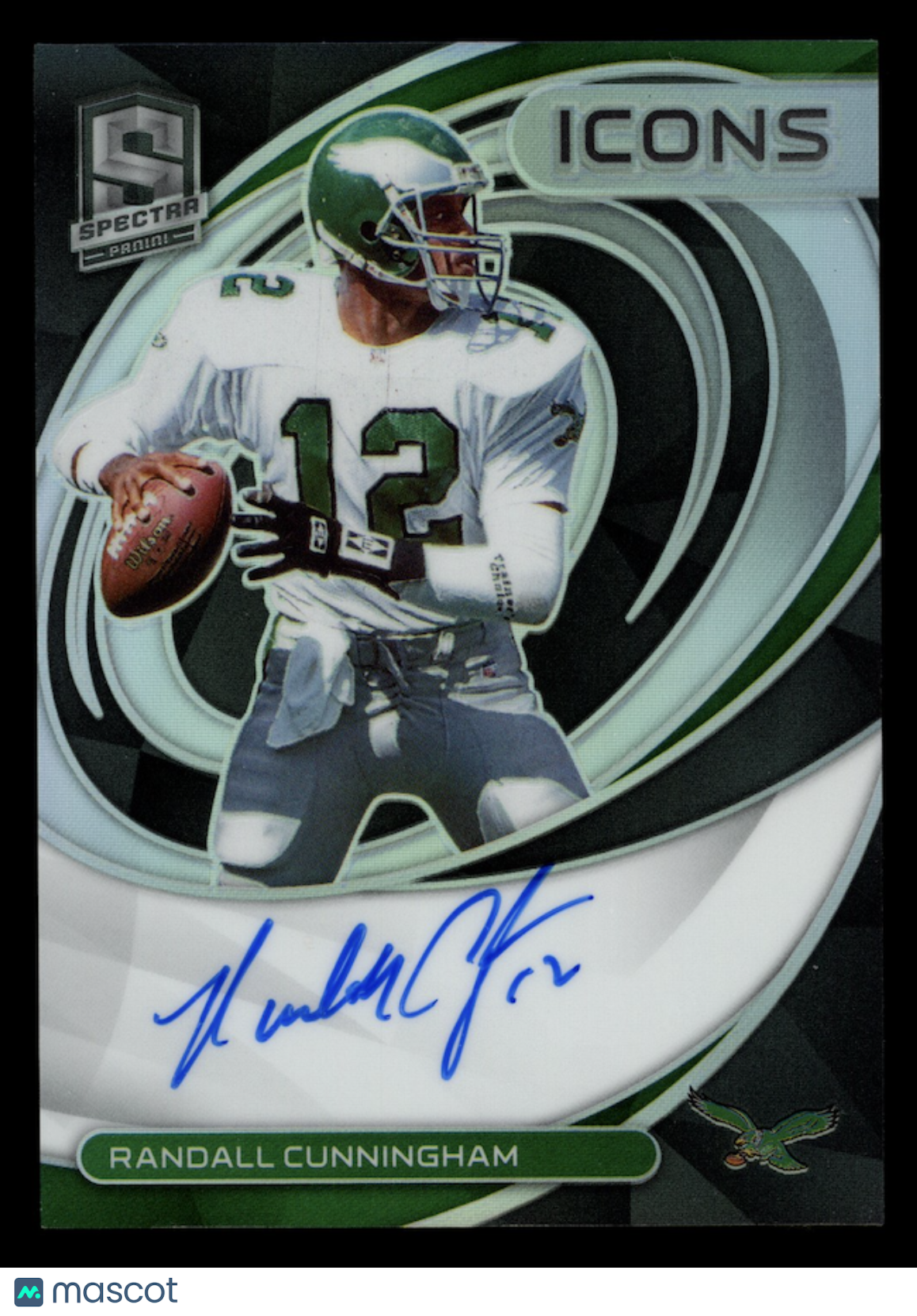 RANDALL CUNNINGHAM 2022 Panini Spectra Icons Auto Silver Prizm /75 #ICN-RCU