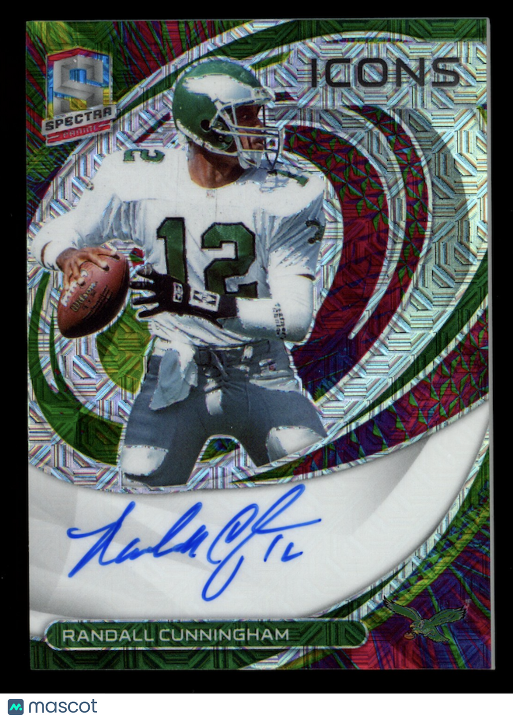 RANDALL CUNNINGHAM 2022 Panini Spectra Icons Auto Meta Prizm /25 #ICN-RCU