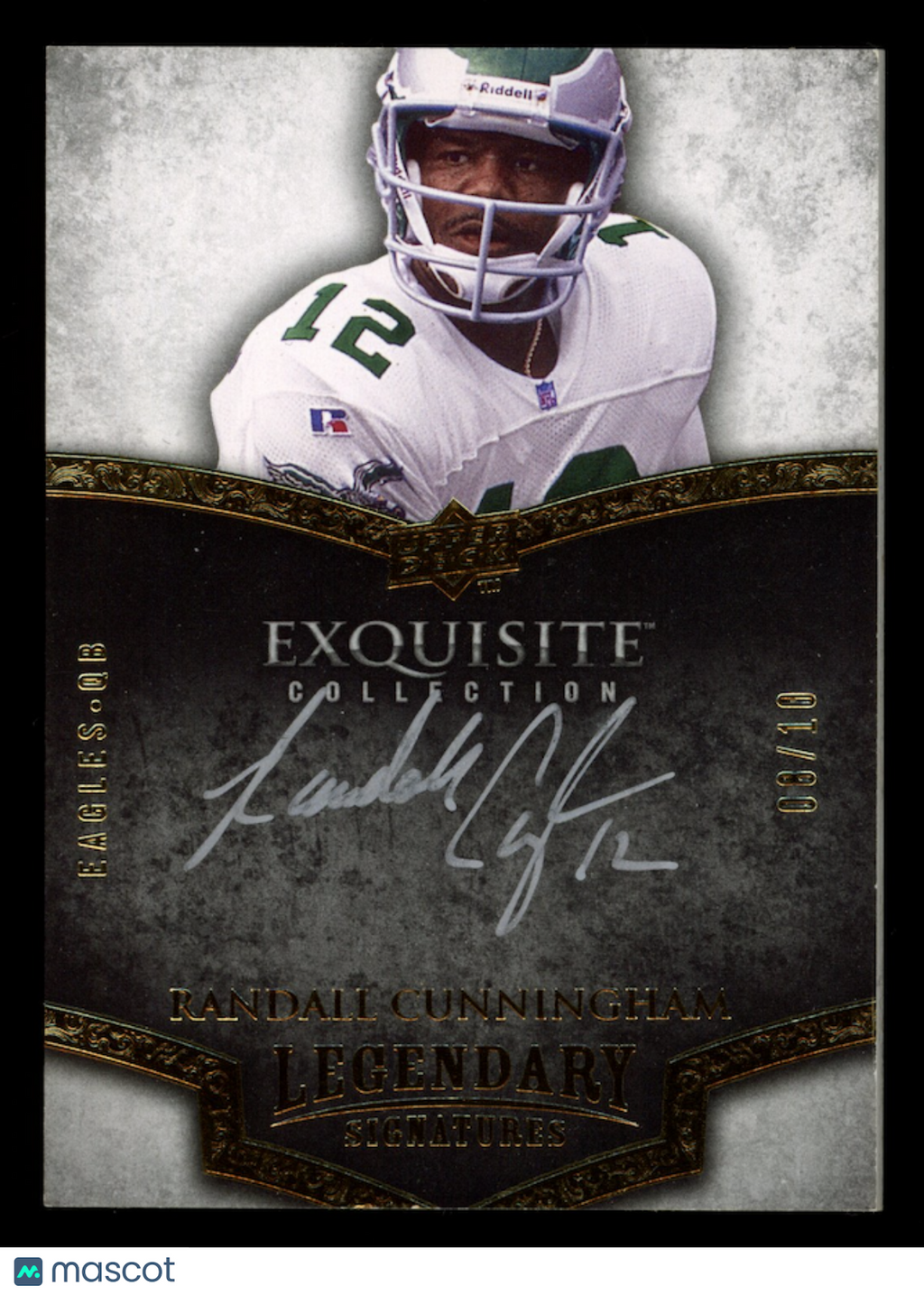 RANDALL CUNNINGHAM 2009 Upper Deck Exquisite Legendary Signatures Auto /10 #L-RC