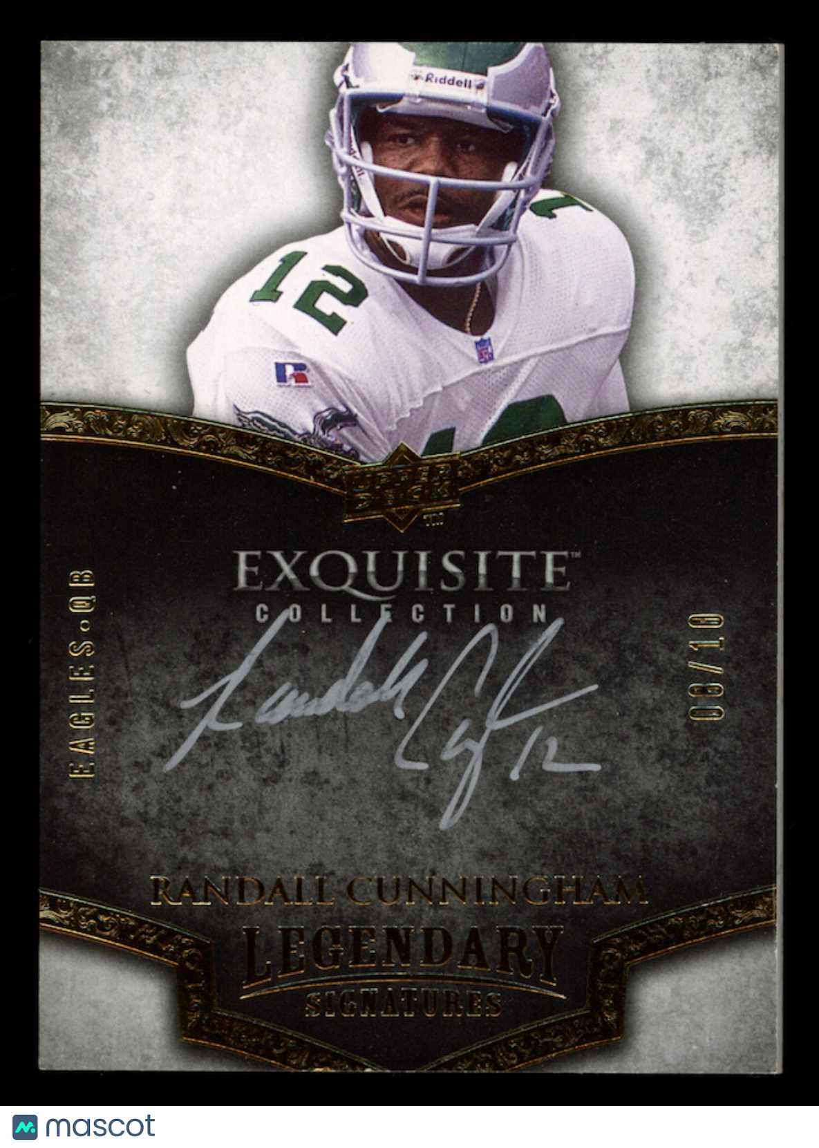RANDALL CUNNINGHAM 2009 Upper Deck Exquisite Legendary Signatures Auto /10 #L-RC