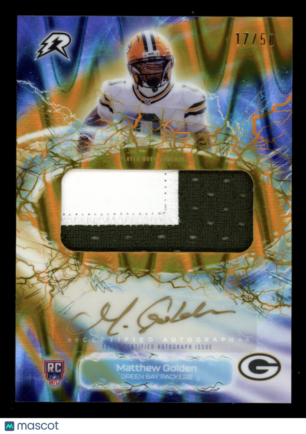 MATTHEW GOLDEN 2025 Topps Resurgence Radial Rookie Patch Auto Gold /50 #RRA-MG