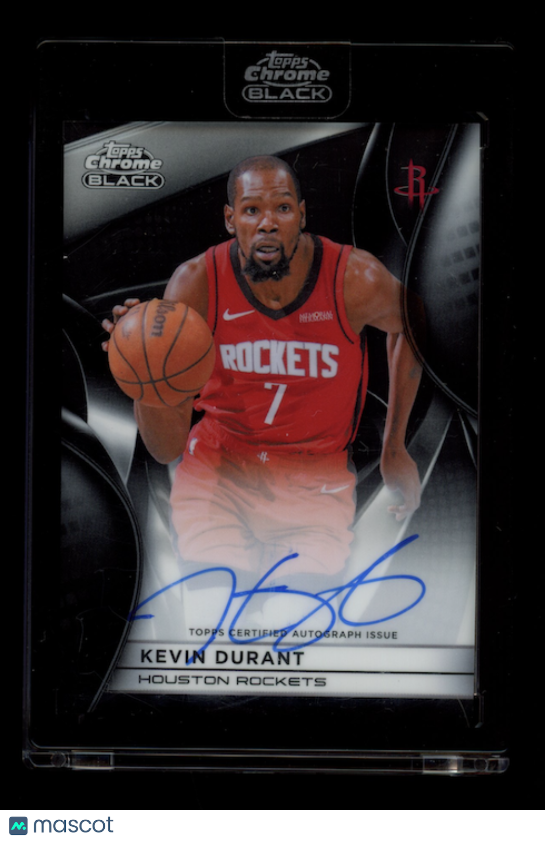 KEVIN DURANT 2025-26 Topps Chrome Black Encased Auto #AU-KD Rockets