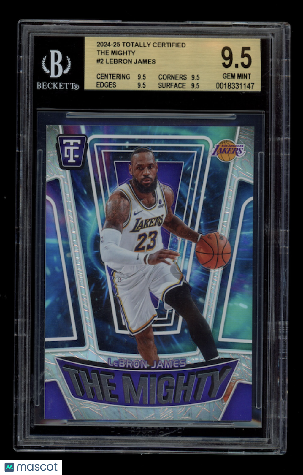 LEBRON JAMES 2024-25 Panini Totally Certified The Mighty #2 BGS 9.5 Lakers