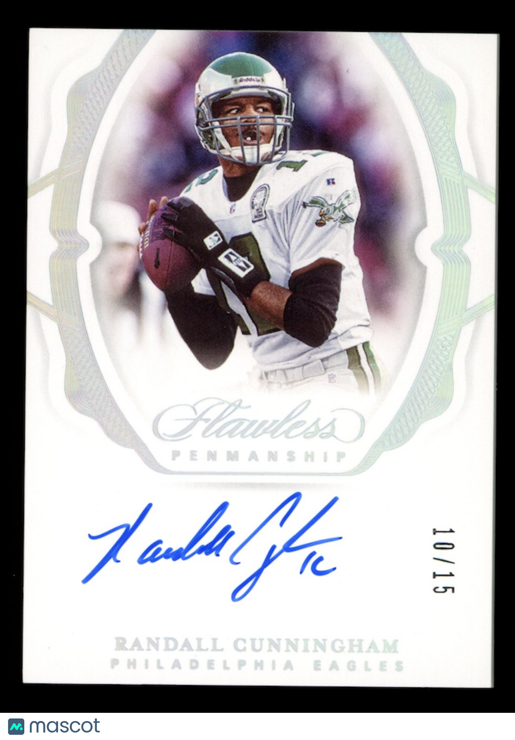 RANDALL CUNNINGHAM 2021 Panini Flawless Penmanship Auto Silver /15 #FPRCU Eagles
