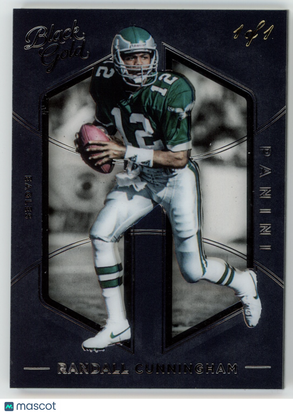 RANDALL CUNNINGHAM 2016 Panini Black Gold Printing Plate Black 1/1 Eagles