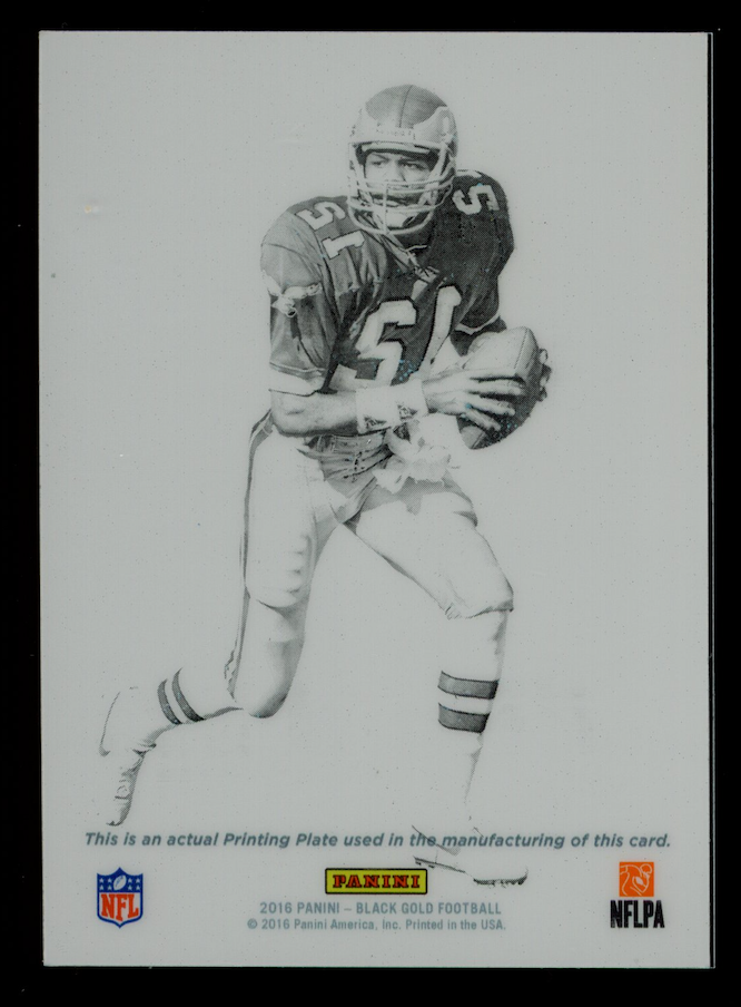 RANDALL CUNNINGHAM 2016 Panini Black Gold Printing Plate Black 1/1 Eagles
