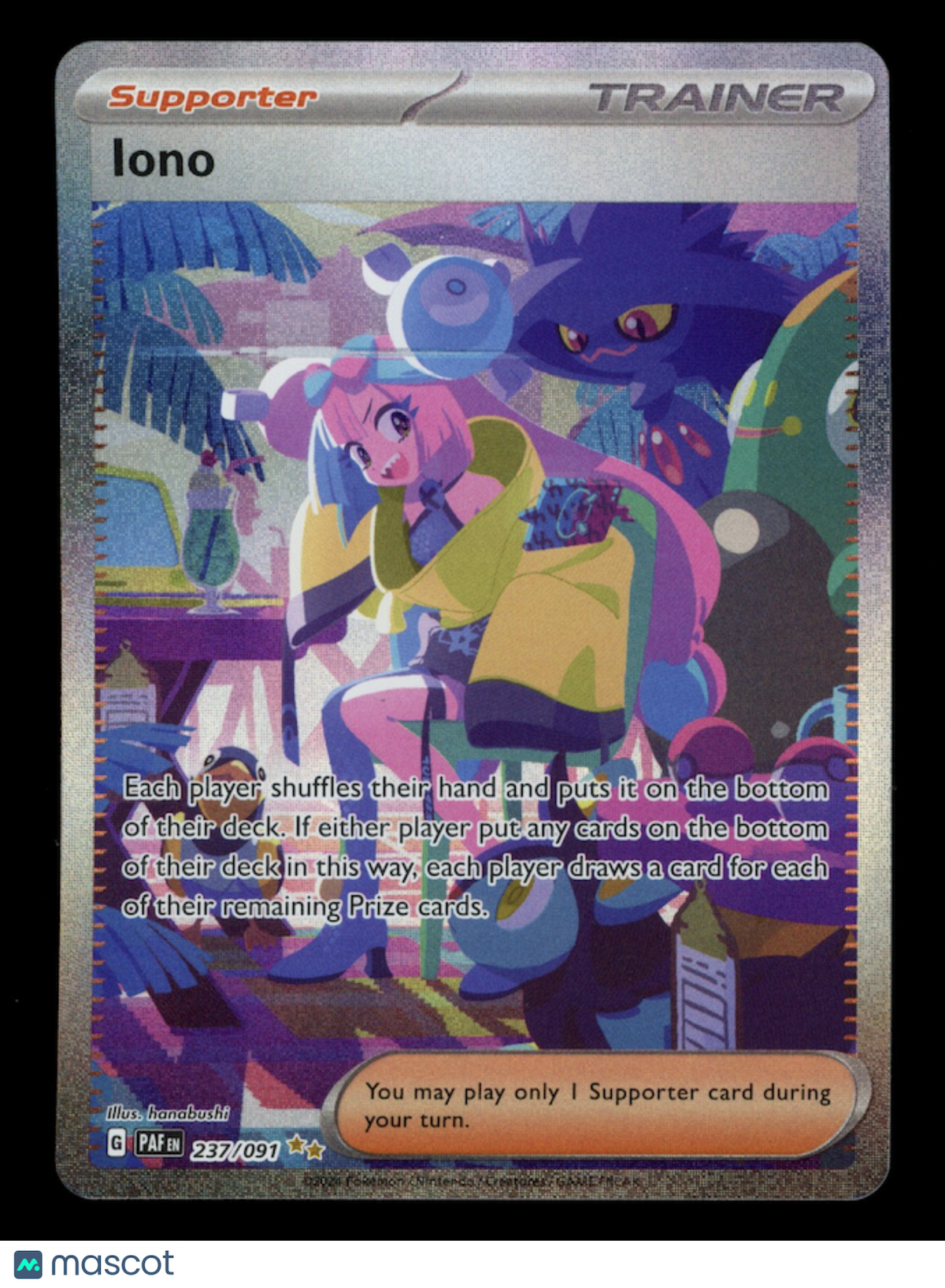 IONO 2024 Pokemon Scarlet Violet Paldean Fates Special Illustration Rare 237/091