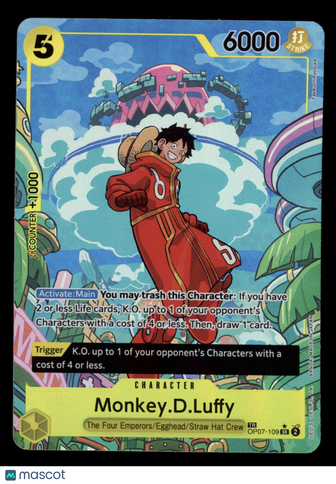 MONKEY.D.LUFFY 2024 One Piece Two Legends Treasure Rare TR #OP07-109