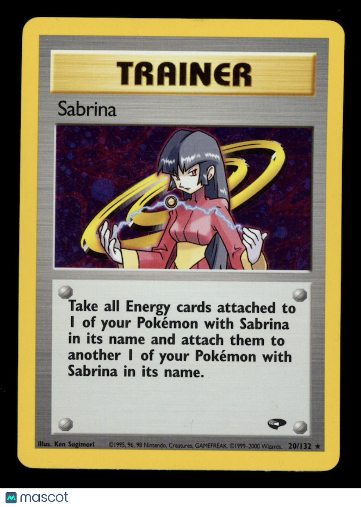 SABRINA 2000 Pokemon Gym Challenge Holo Rare #20/132