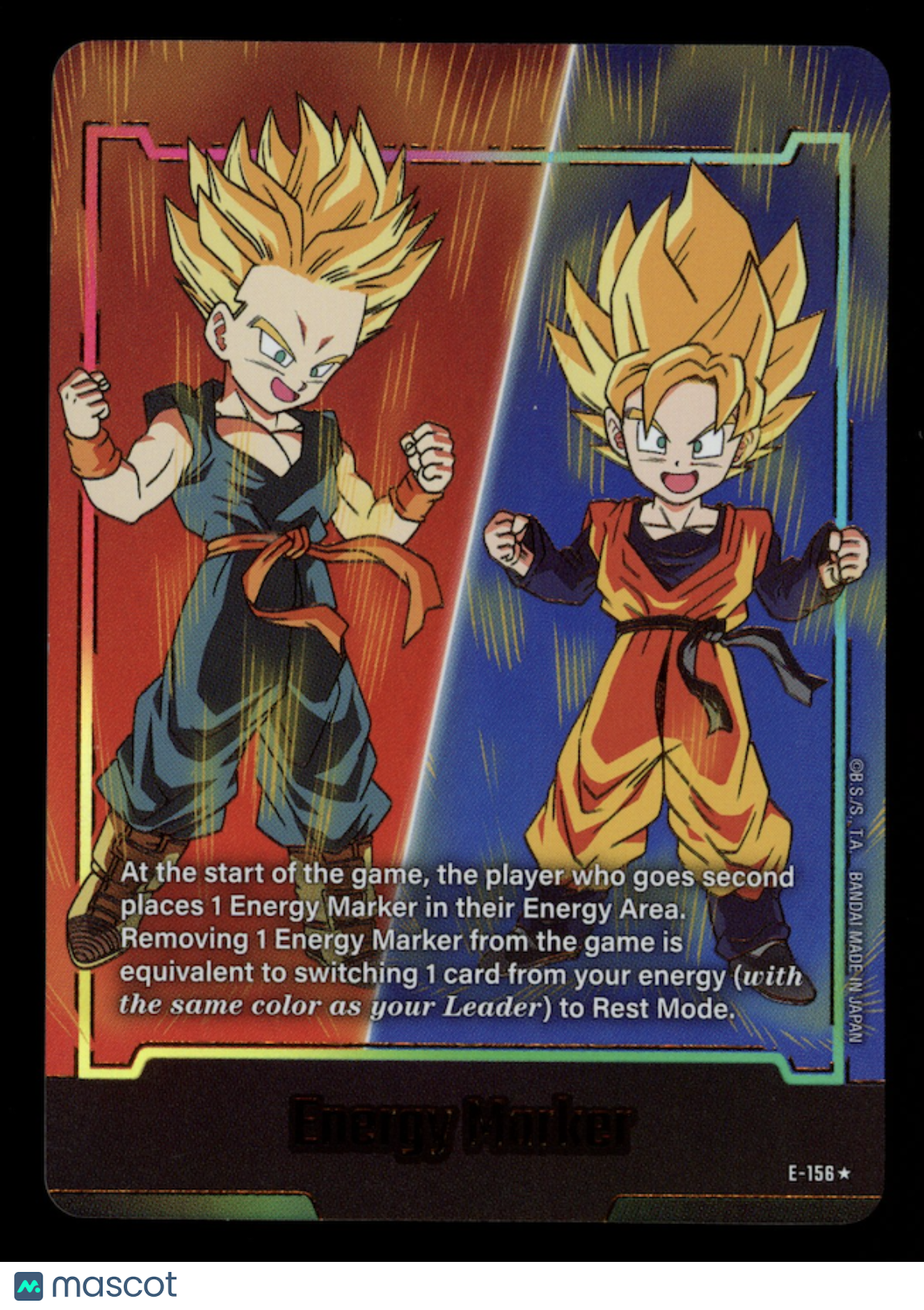 TRUNKS SON GOTEN 2026 Dragon Ball Super Fusion World Gold Energy Marker #E-156*