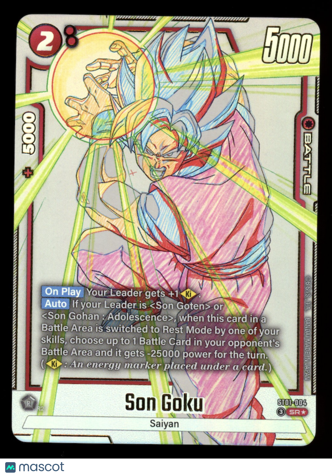 SON GOKU Dragon Ball Super Fusion World Story Booster 01 Alternate Art #ST01-004