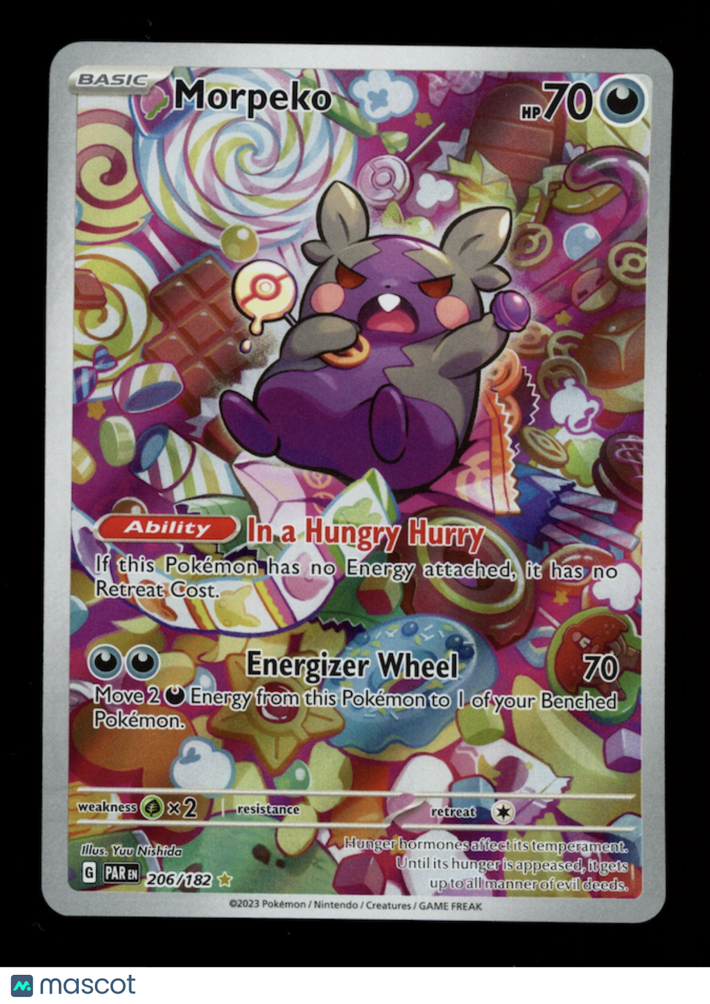 MORPEKO 2023 Pokemon Scarlet Violet Paradox Rift Illustration Rare #206/182