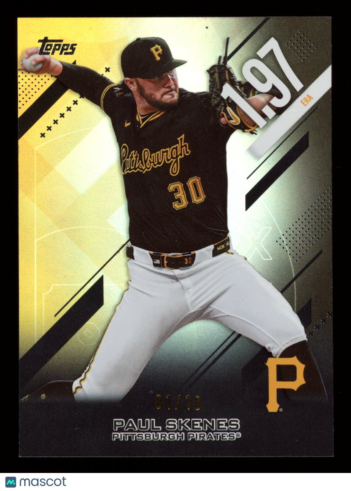 PAUL SKENES 2026 Topps Series 2 Crooked Numbers Black Foil /10 #CN-24 Pirates