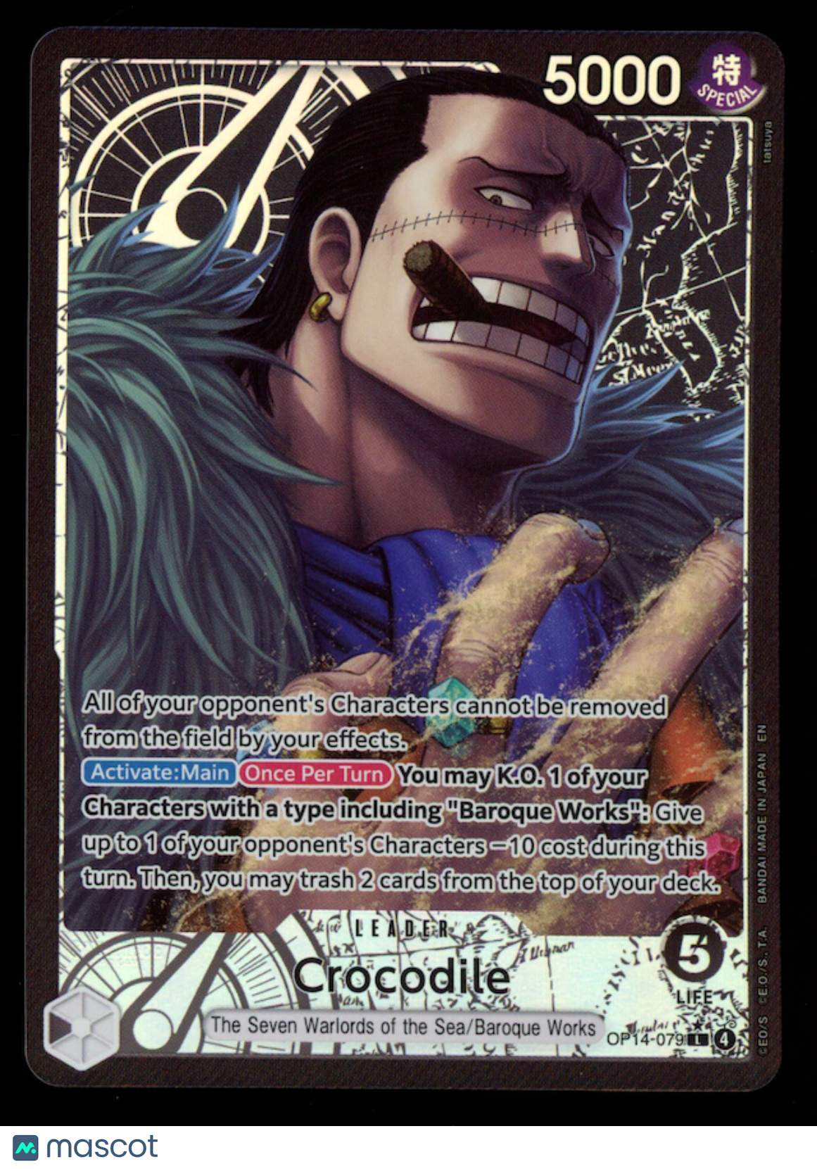 CROCODILE 2026 One Piece Azure Sea's Seven #OP14-079 Alternate Art Leader