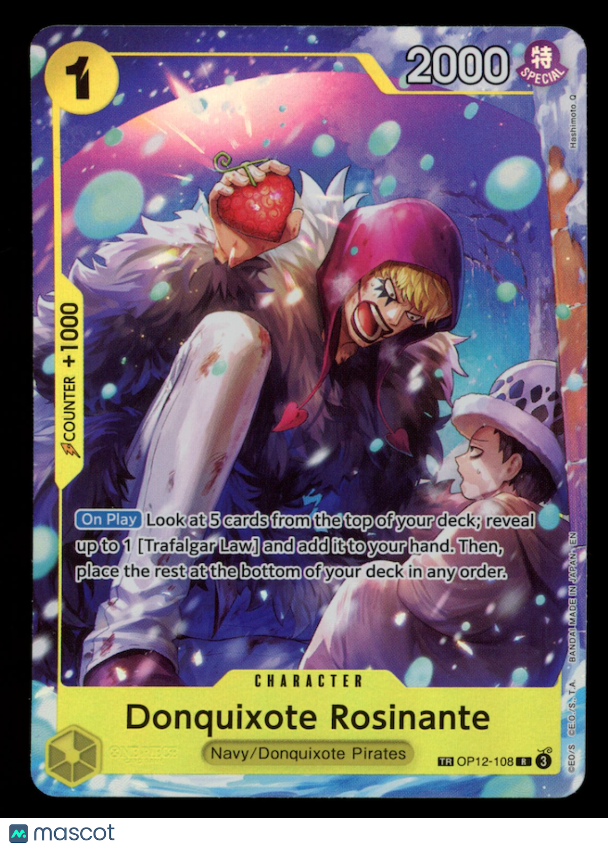 DONQUIXOTE ROSINANTE One Piece Azure Sea's Seven OP14 Treasure Rare TR #OP12-108