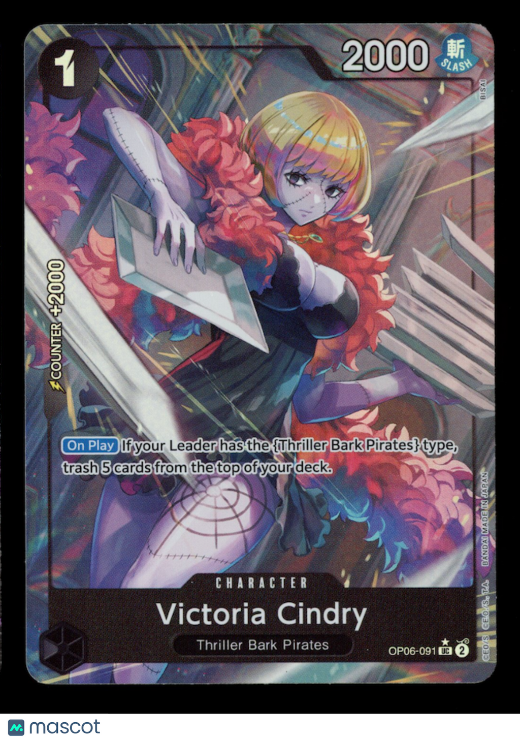 VICTORIA CINDRY One Piece Premium Booster Vol. 1 PRB-01 #OP06-091 Full Art