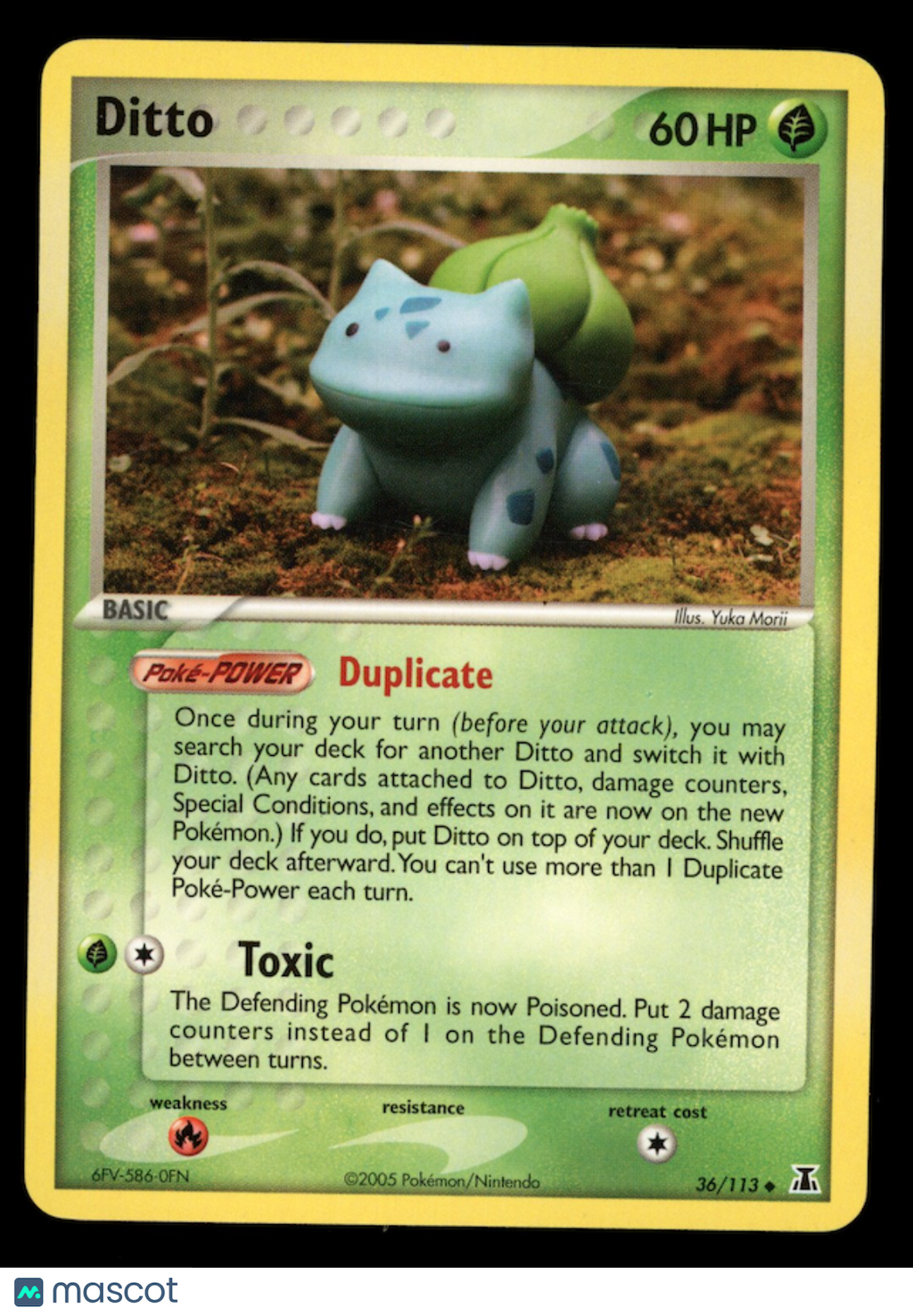 BULBASAUR DITTO 2007 Pokemon EX Delta Species Uncommon #36/113