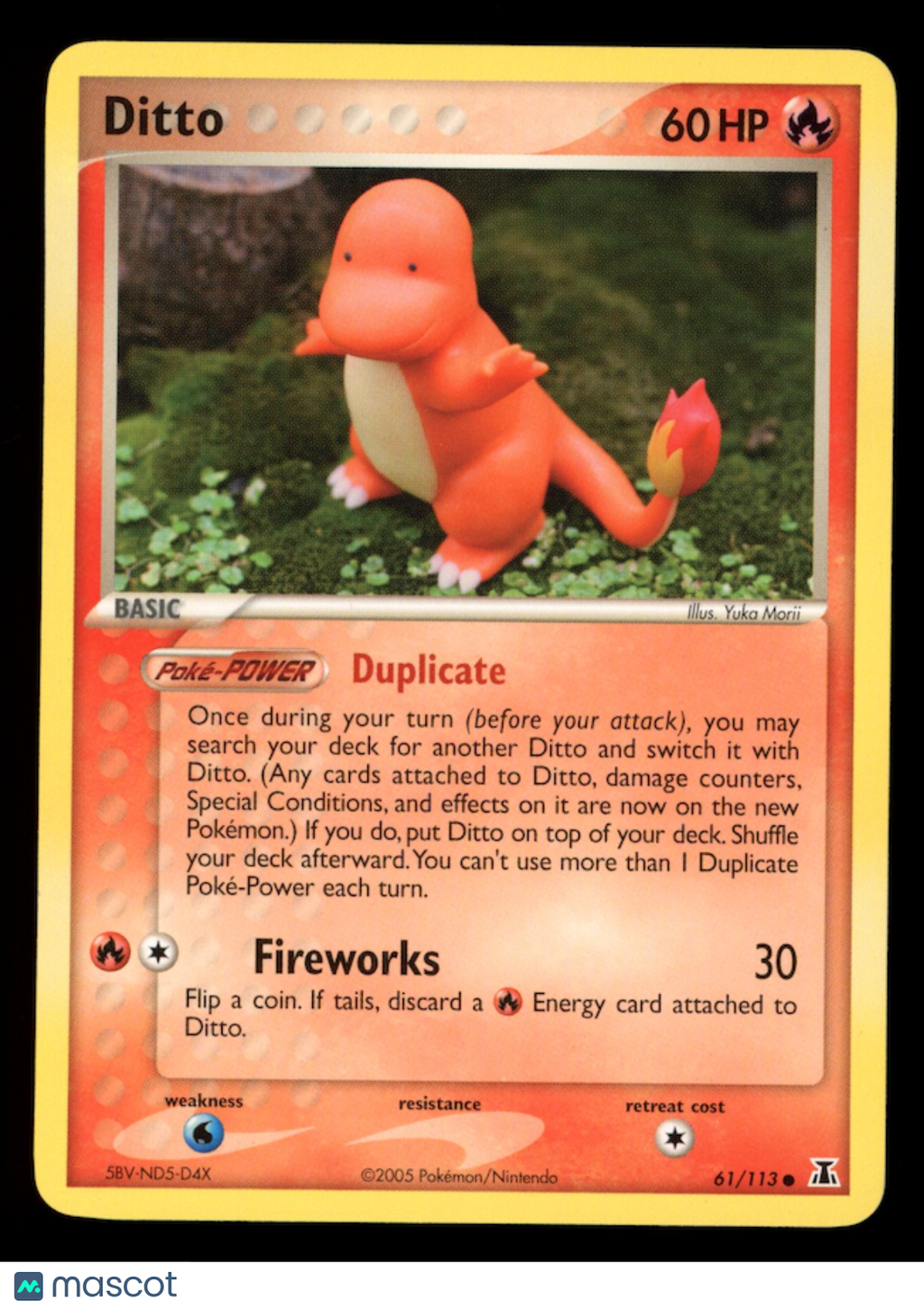 CHARMANDER DITTO 2005 Pokemon  EX Delta Species Uncommon #61/113