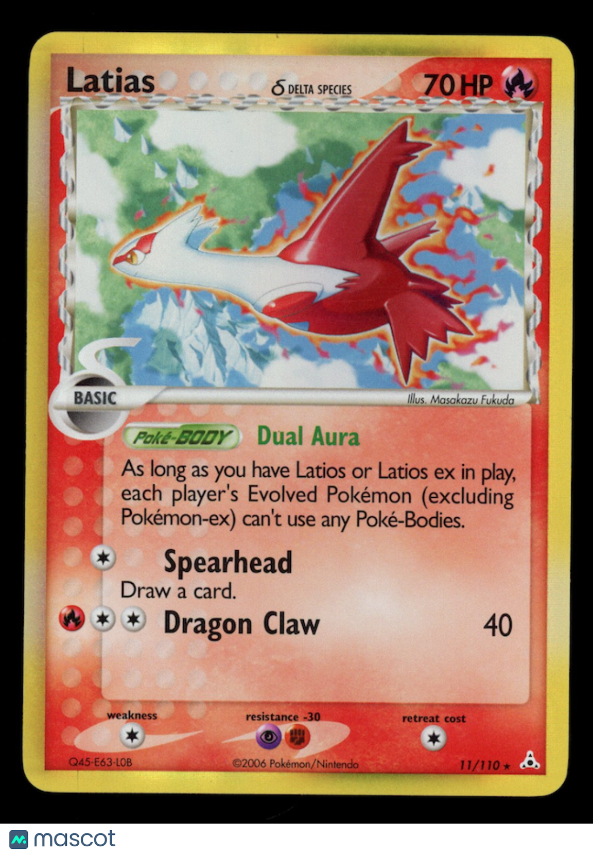 LATIAS 2008 Pokemon EX Holon Phantoms Delta Species Holo Rare #11/110