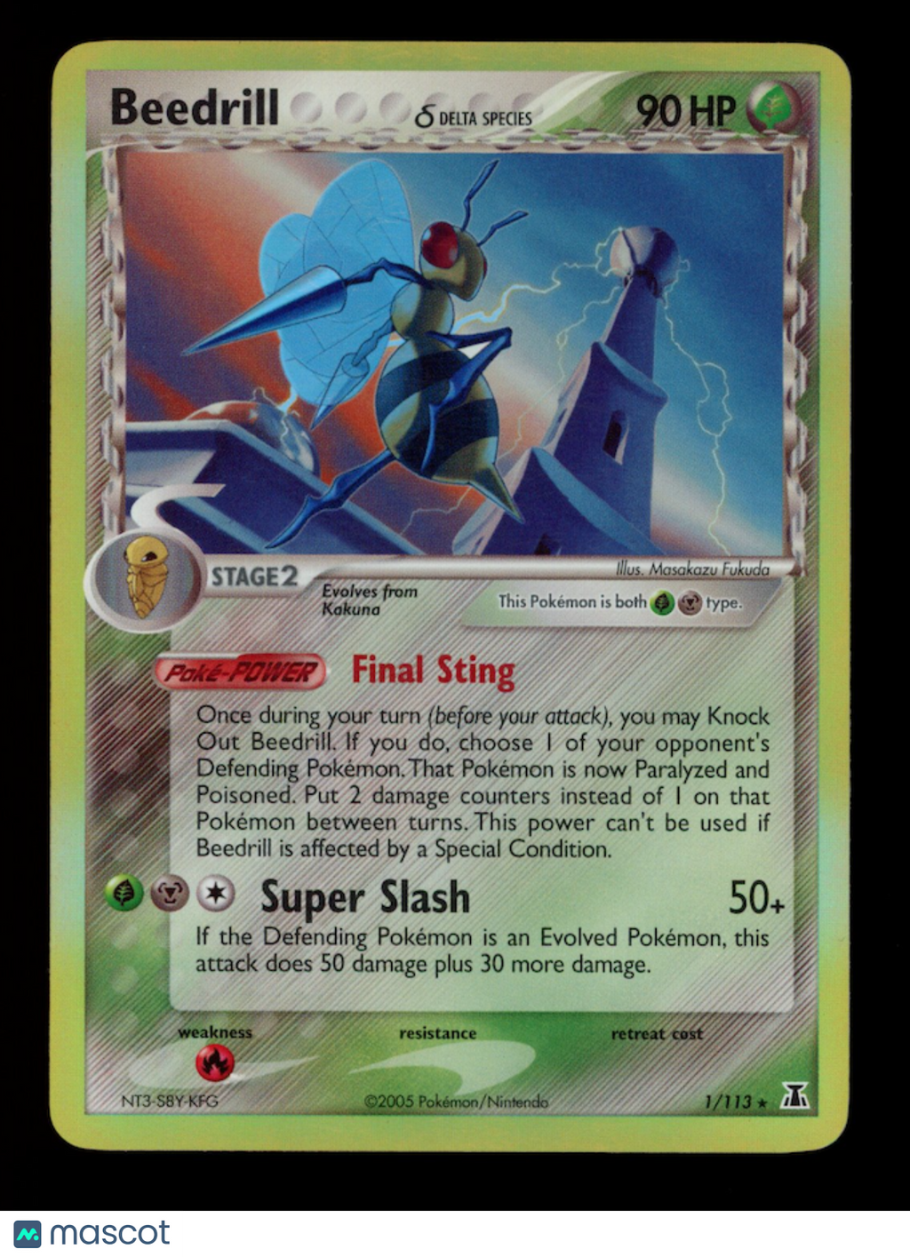 BEEDRILL 2007 Pokemon EX Delta Species Holo Rare #1/113