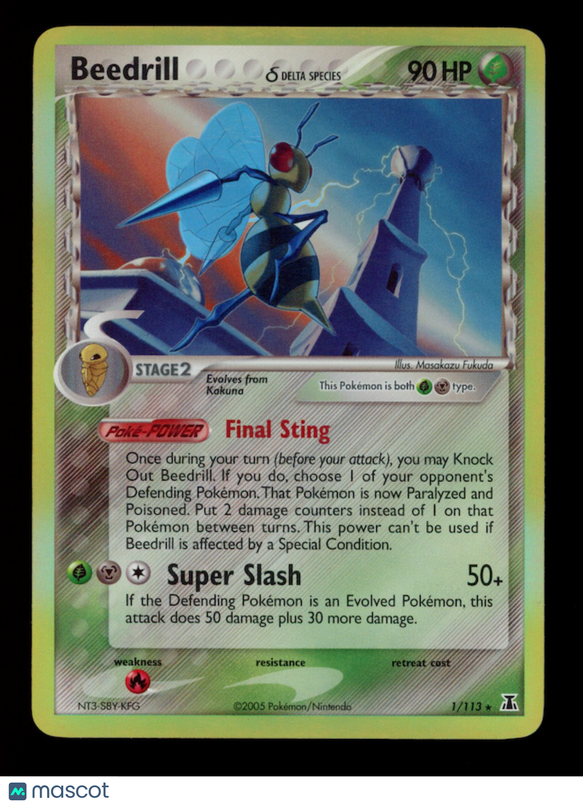 BEEDRILL 2007 Pokemon EX Delta Species Holo Rare #1/113