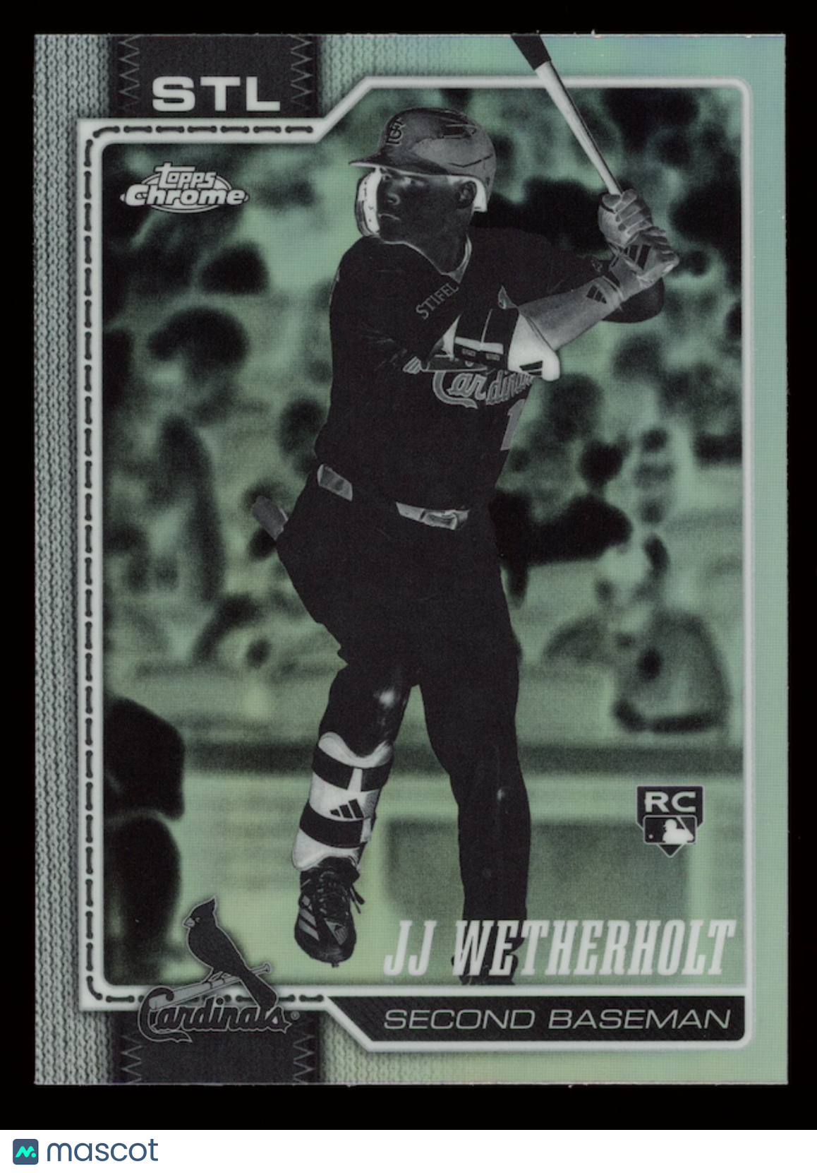 J.J. WETHERHOLT 2026 Topps Chrome Rookie Negative Refractor #119 Cardinals