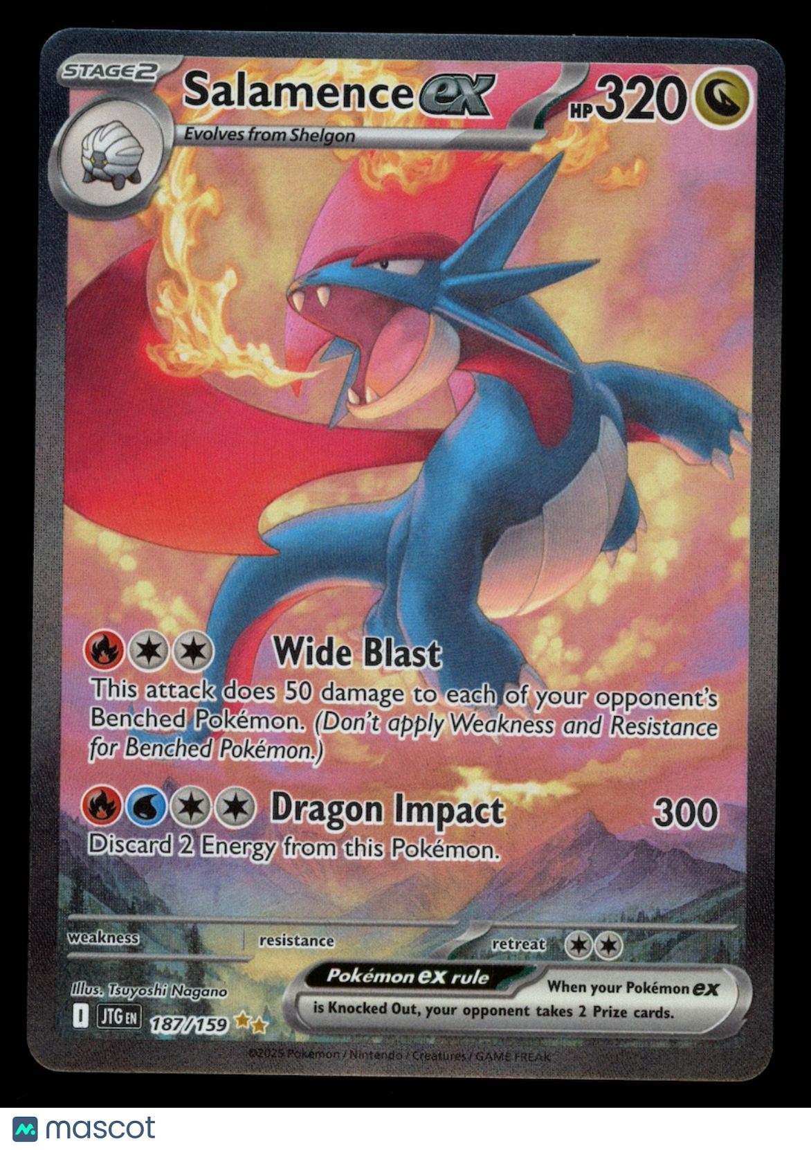 SALAMENCE EX 2025 Pokemon Journey Together Special Illustration Rare #187/159