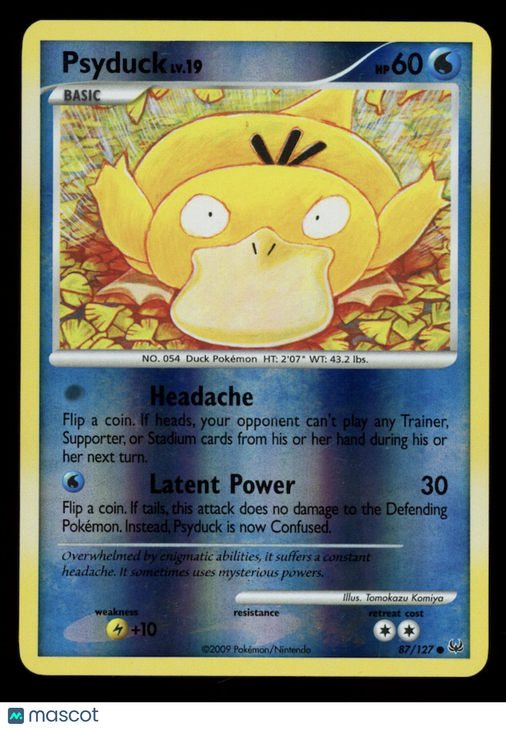 PSYDUCK 2009 Pokemon Platinum Reverse Holo #87/127