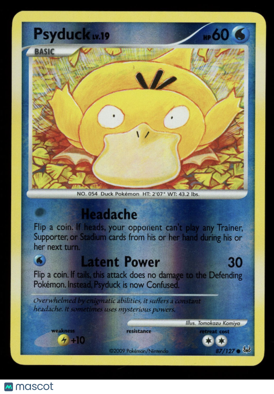 PSYDUCK 2009 Pokemon Platinum Reverse Holo #87/127