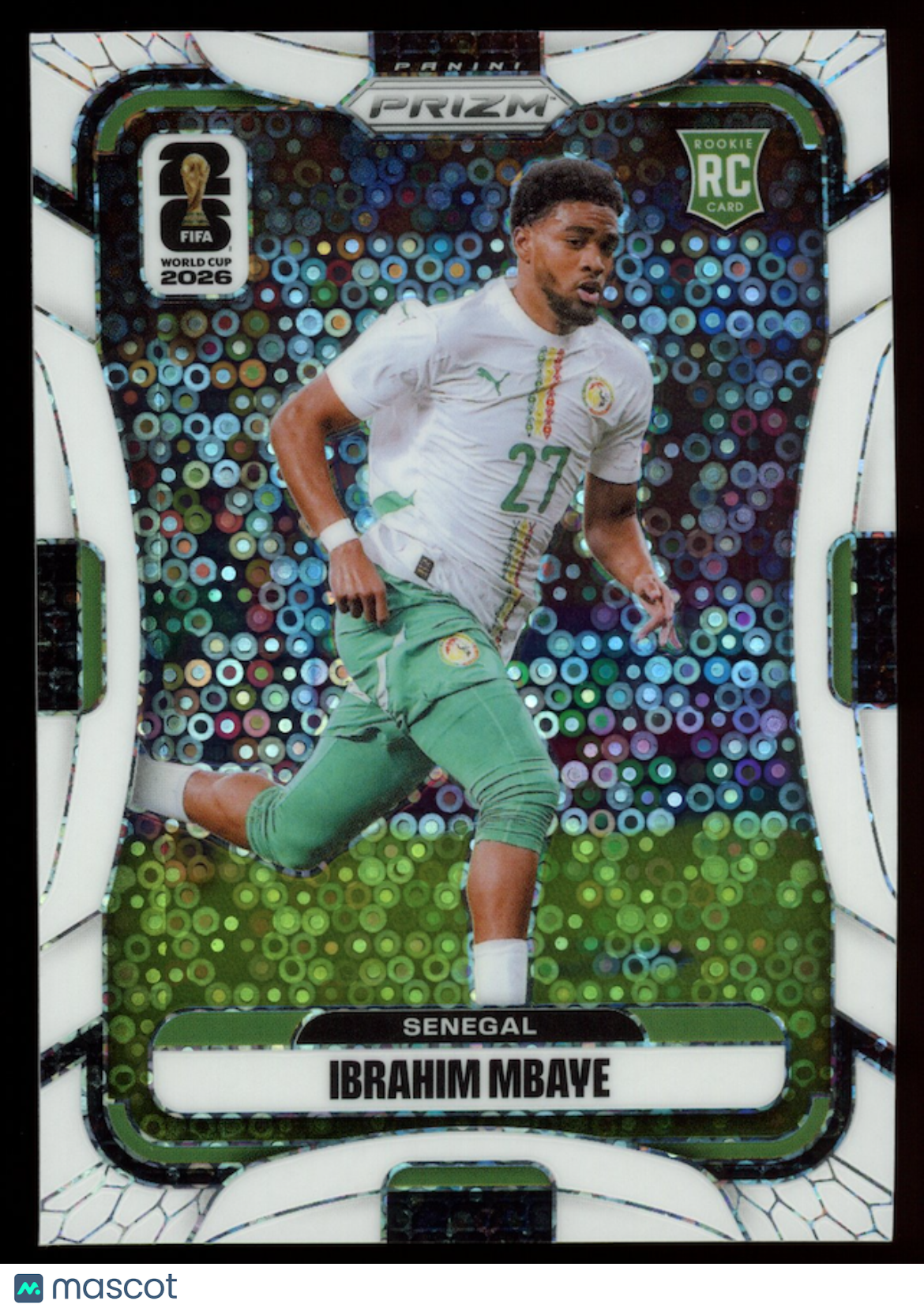 IBRAHIM MBAYE 2026 Panini Prizm FIFA World Cup Rookie White Disco /20 #405