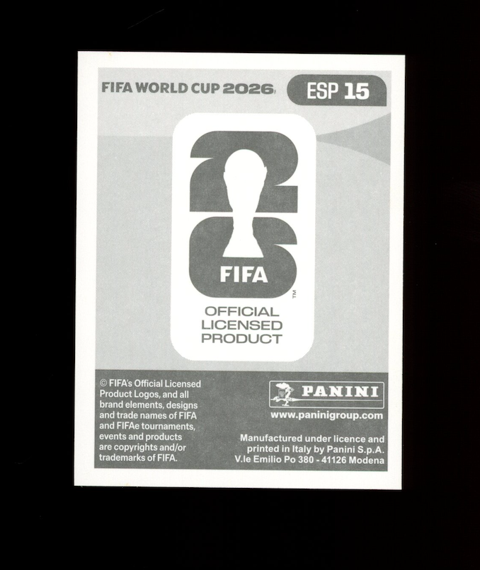 LAMINE YAMAL 2026 Panini FIFA World Cup Stickers Gold Flood Crumple #ESP 15