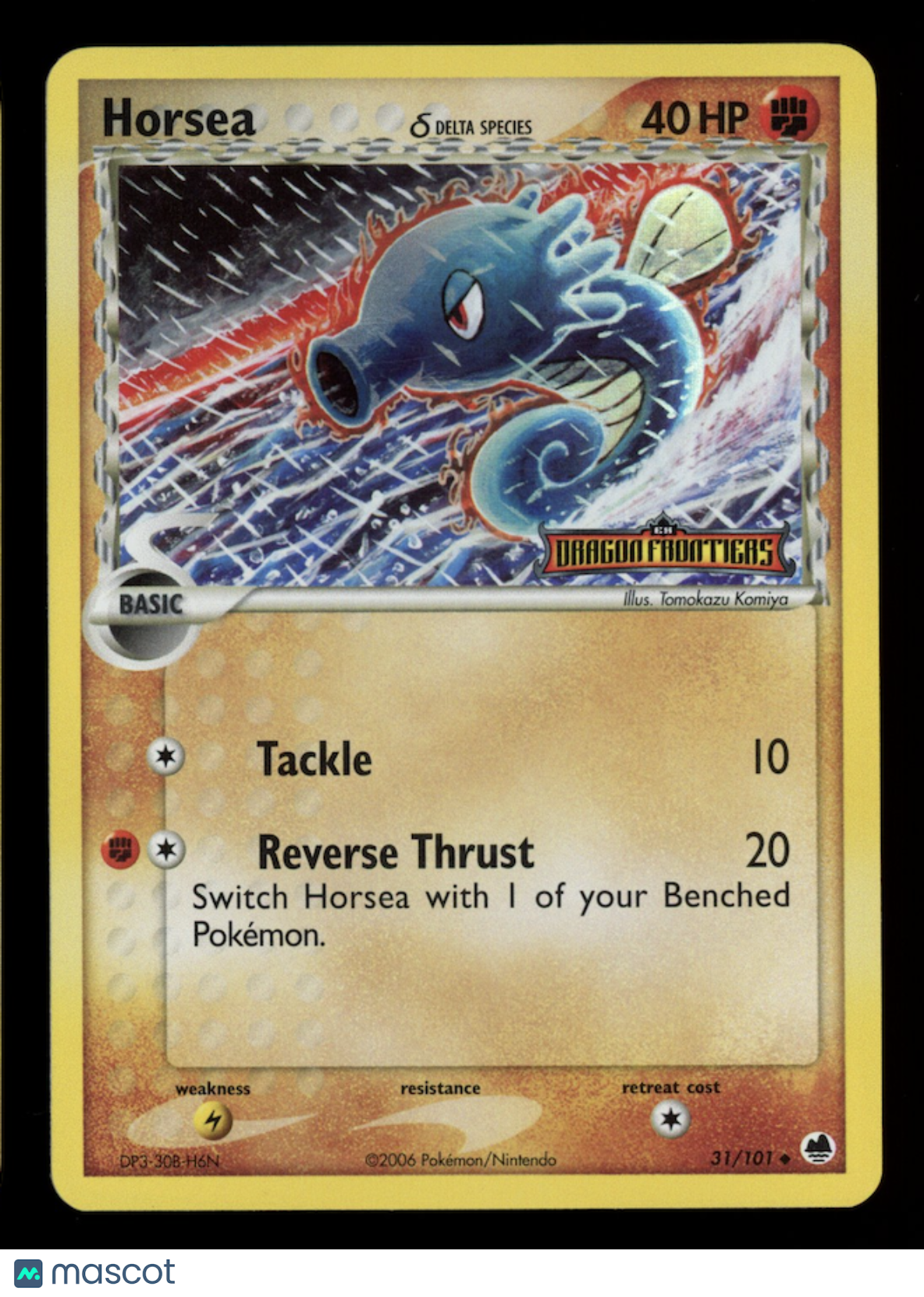 HORSEA 2009 Pokemon EX Dragon Frontiers Reverse Holo Uncommon #31/101