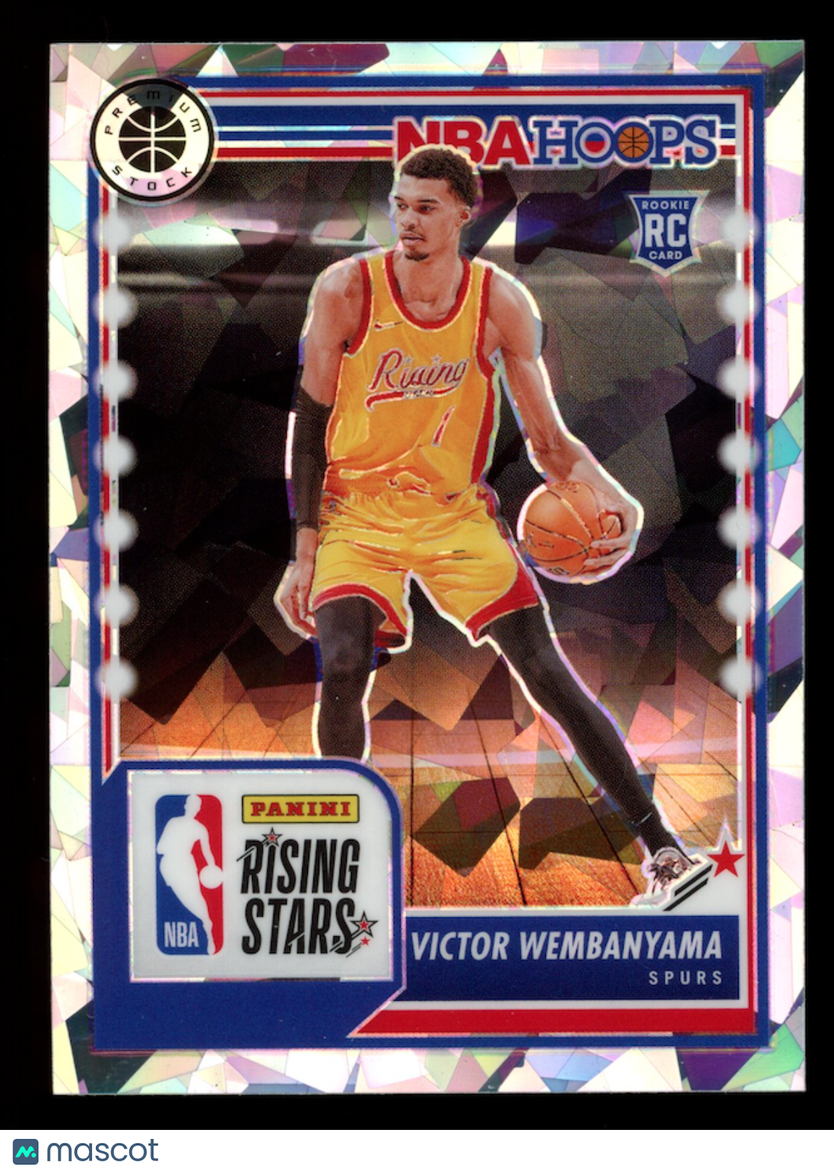 VICTOR WEMBANYAMA 2023-24 Panini NBA Hoops Premium Cracked Ice Rookie #282