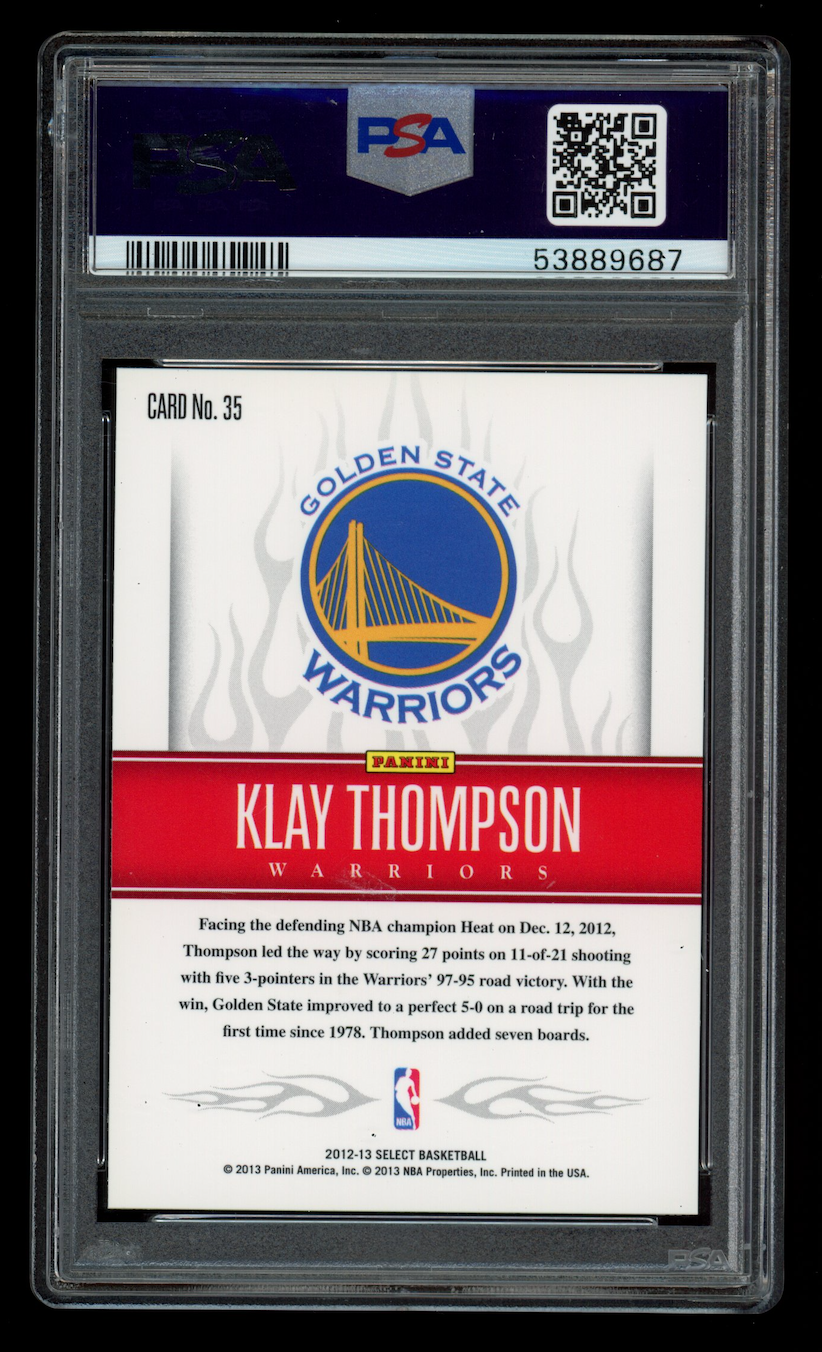 KLAY THOMPSON 2012-13 Panini Select Hot Rookies Rookie #35 PSA 10 Warriors