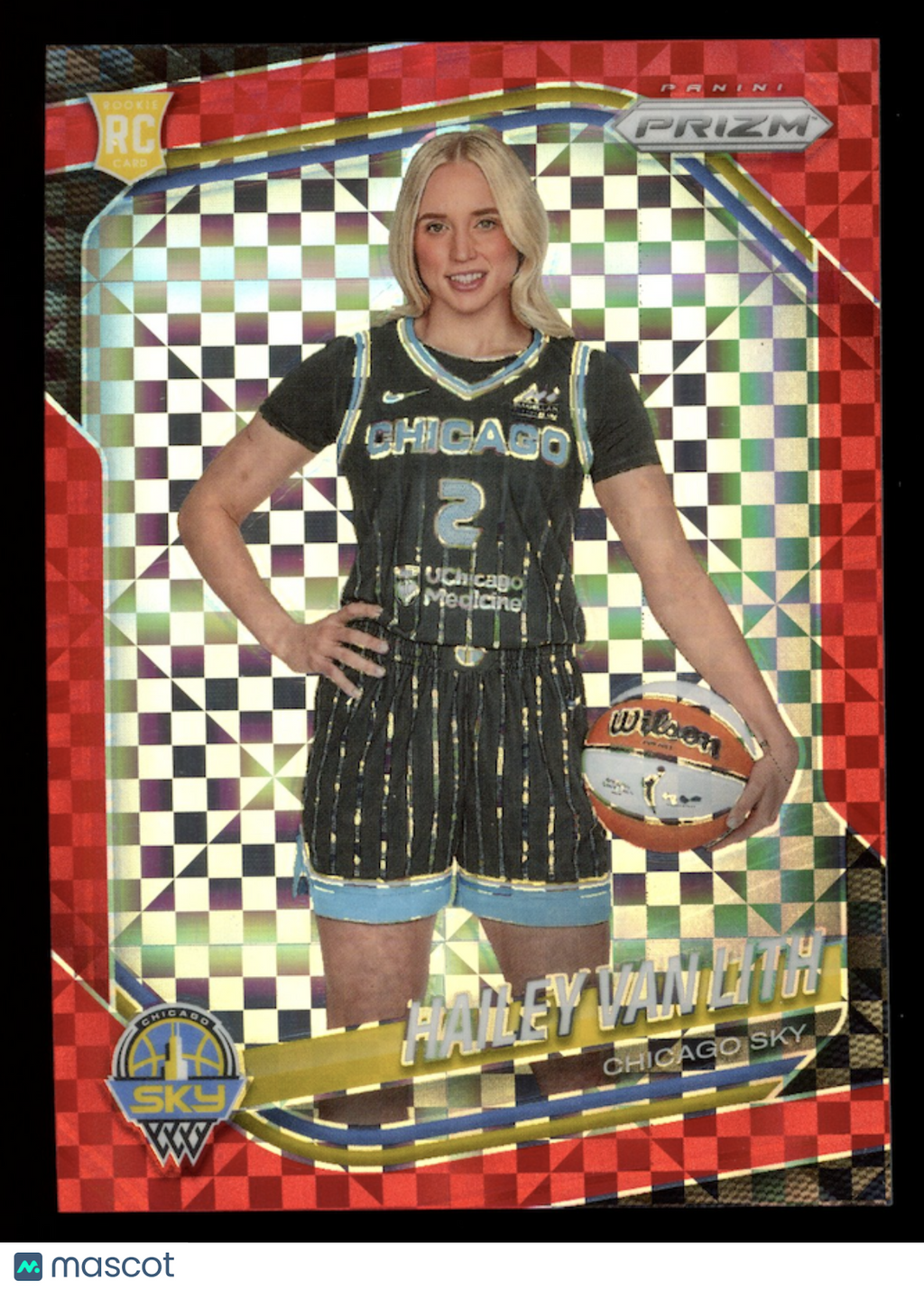 HAILEY VAN LITH 2025 Panini WNBA Prizm Rookie Red Power /75 #139 Sky