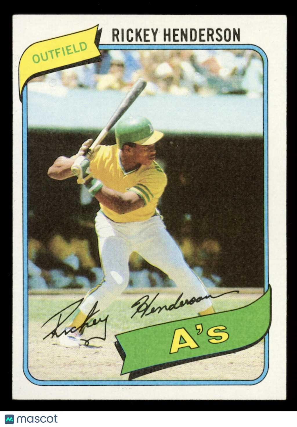 RICKEY HENDERSON 1980 Topps Rookie Card #482 Oakland Athletics