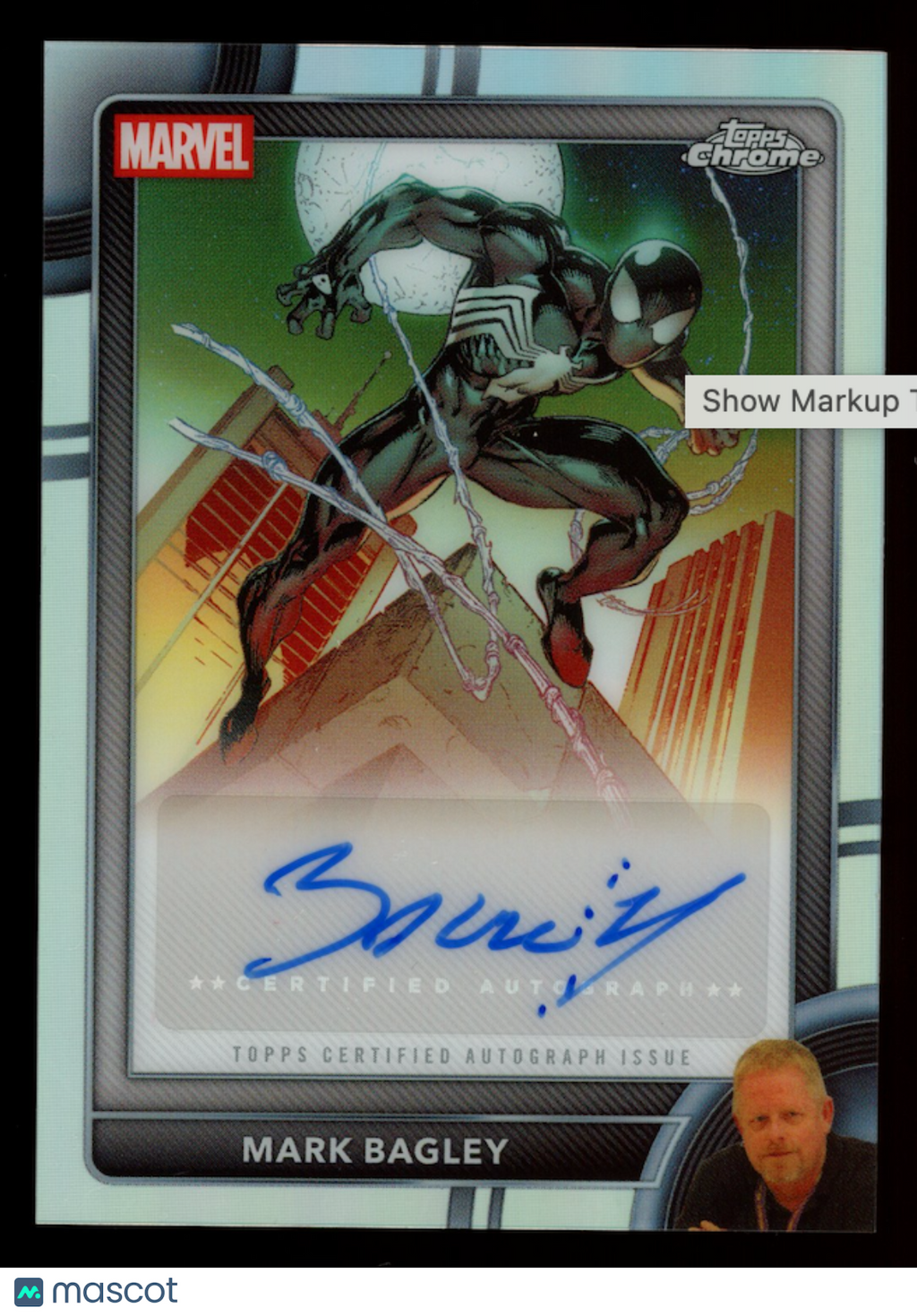 MARK BAGLEY 2026 Topps Chrome Marvel Comics Auto Symbiote Spider-Man #AA-MY
