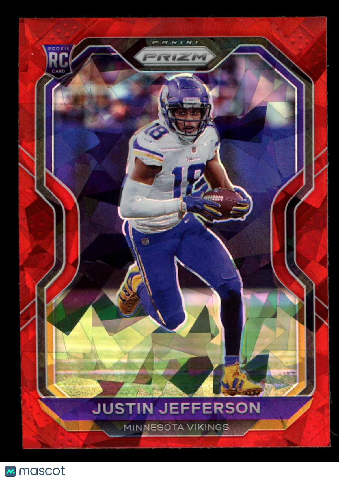 JUSTIN JEFFERSON 2020 Panini Prizm Rookie Red Ice #398 Vikings
