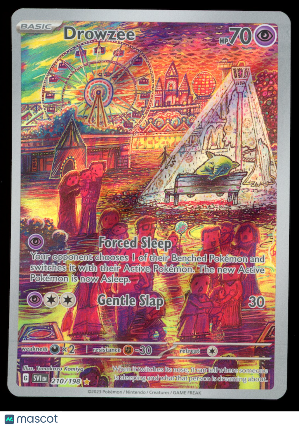 DROWZEE 2023 Pokemon Scarlet & Violet Holo Illustration Rare #210/198