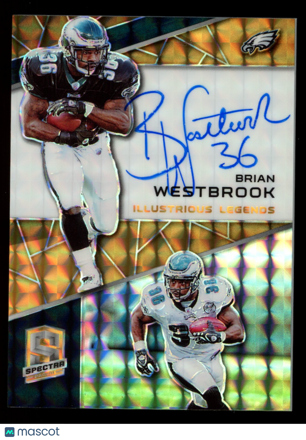 BRIAN WESTBROOK 2019 Panini Spectra Illustrious Legends Auto Orange Mosaic /10