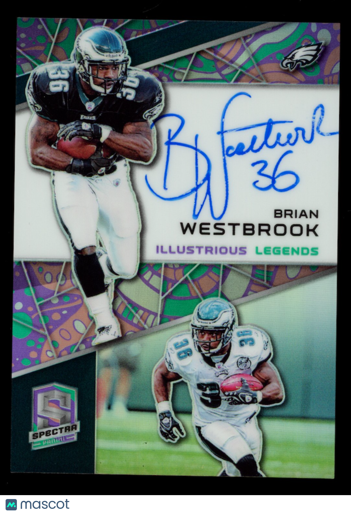 BRIAN WESTBROOK 2019 Panini Spectra Illustrious Legends Auto Psychedelic /5