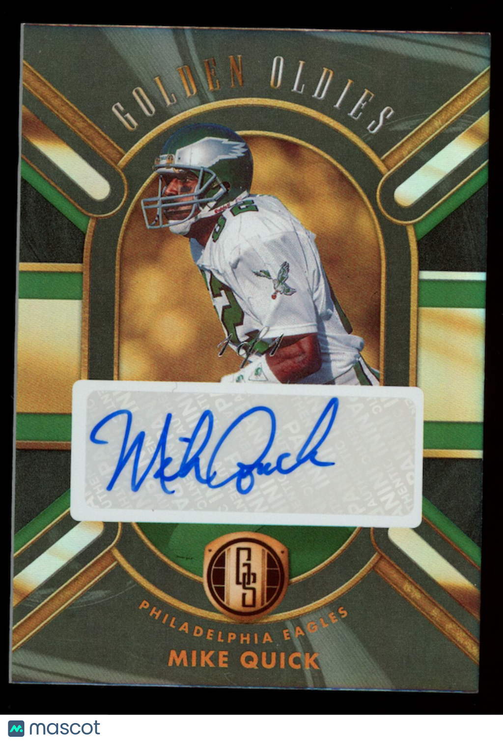 MIKE QUICK 2024 Panini Gold Standard Golden Oldies Auto Black 1/1 #GO-MQK Eagles