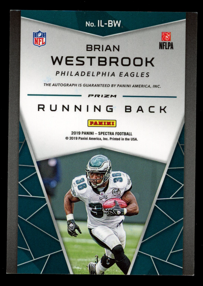 BRIAN WESTBROOK 2019 Panini Spectra Illustrious Legends Auto Psychedelic /5