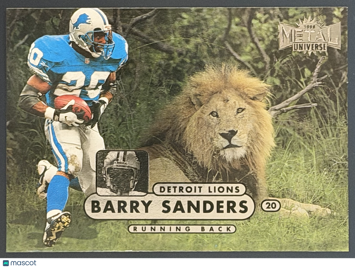 BARRY SANDERS 1998 SkyBox Metal Universe #20 Detroit Lions